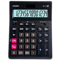 Калькулятор настольный Casio GR-14, 14 разрядный, 209 x 155 x 35 мм, черный.