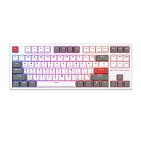 Проводная клавиатура Royal Kludge RK-R87 RGB (белый, RK Red)