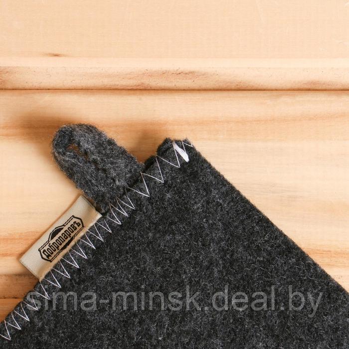 Набор банный "Мужской" портфель 5 предметов, серый, с вышивкой - фото 3 - id-p225144595