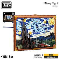 Конструктор Картина Звездная ночь Ван Гог, Loz 1066, 2789 мини детале