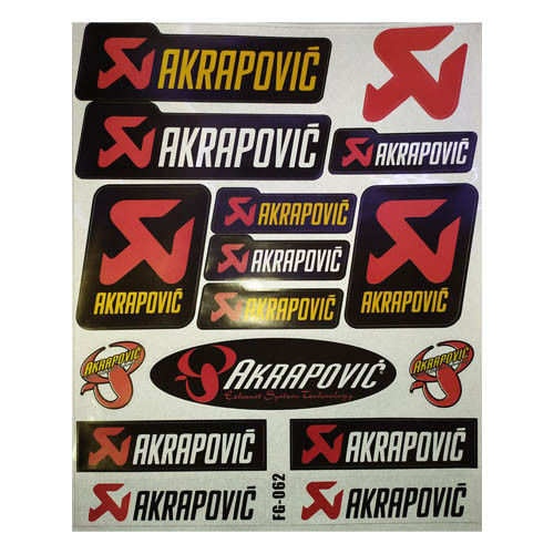 Наклейки MT Akrapovic A4 - фото 1 - id-p225147165