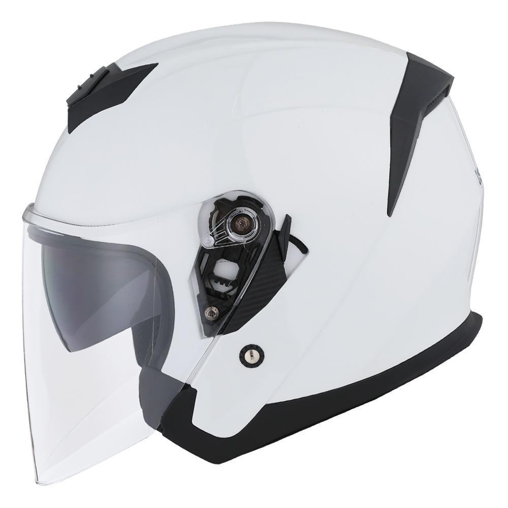 Шлем мото 1STORM HJK526 открытый с очками розовый M - фото 5 - id-p225147677