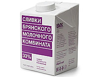 Сливки питьевые ультрапастеризованные БМК 33% (Россия, 500 мл)