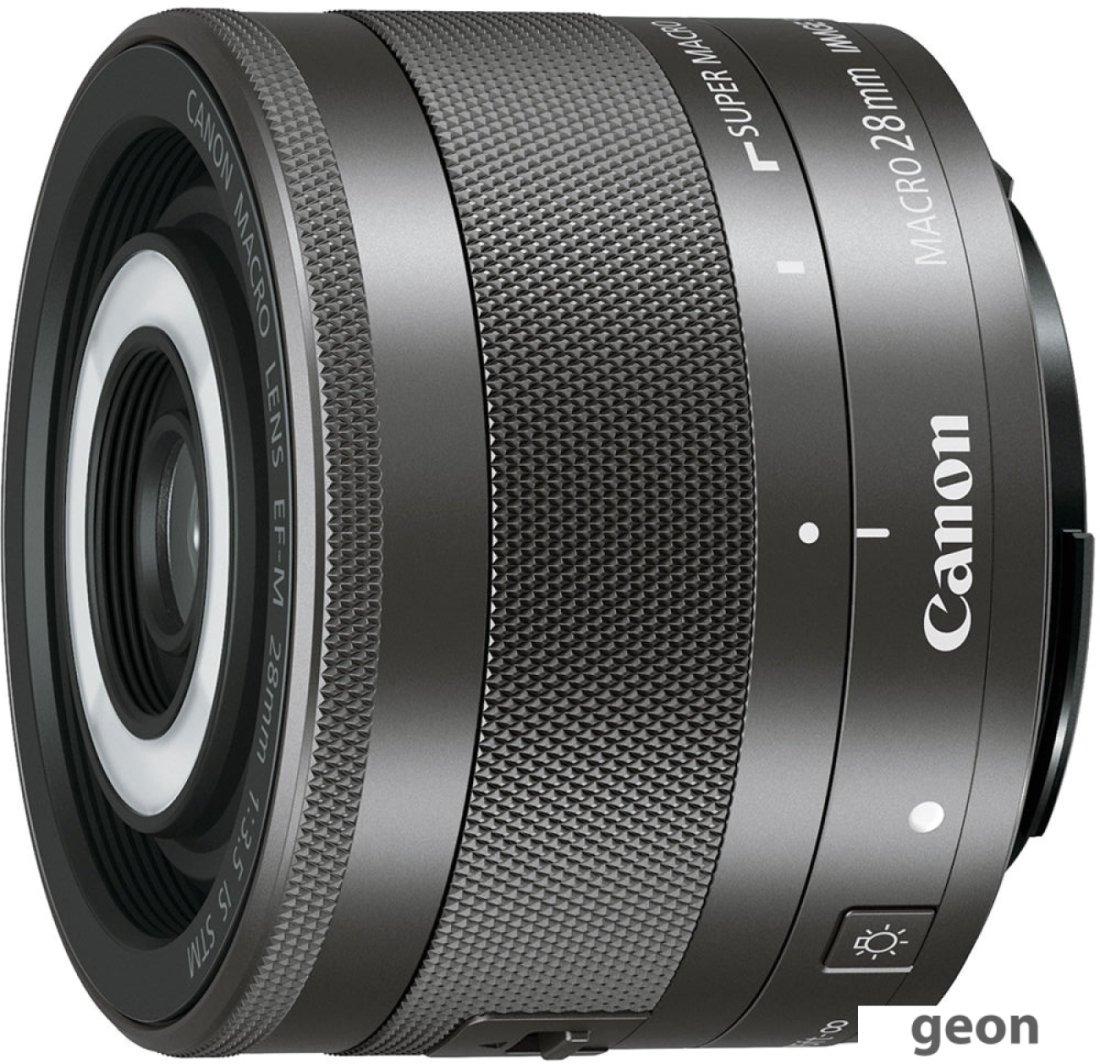 Объектив Canon EF-M 28mm f/3.5 Macro IS STM - фото 1 - id-p225148402