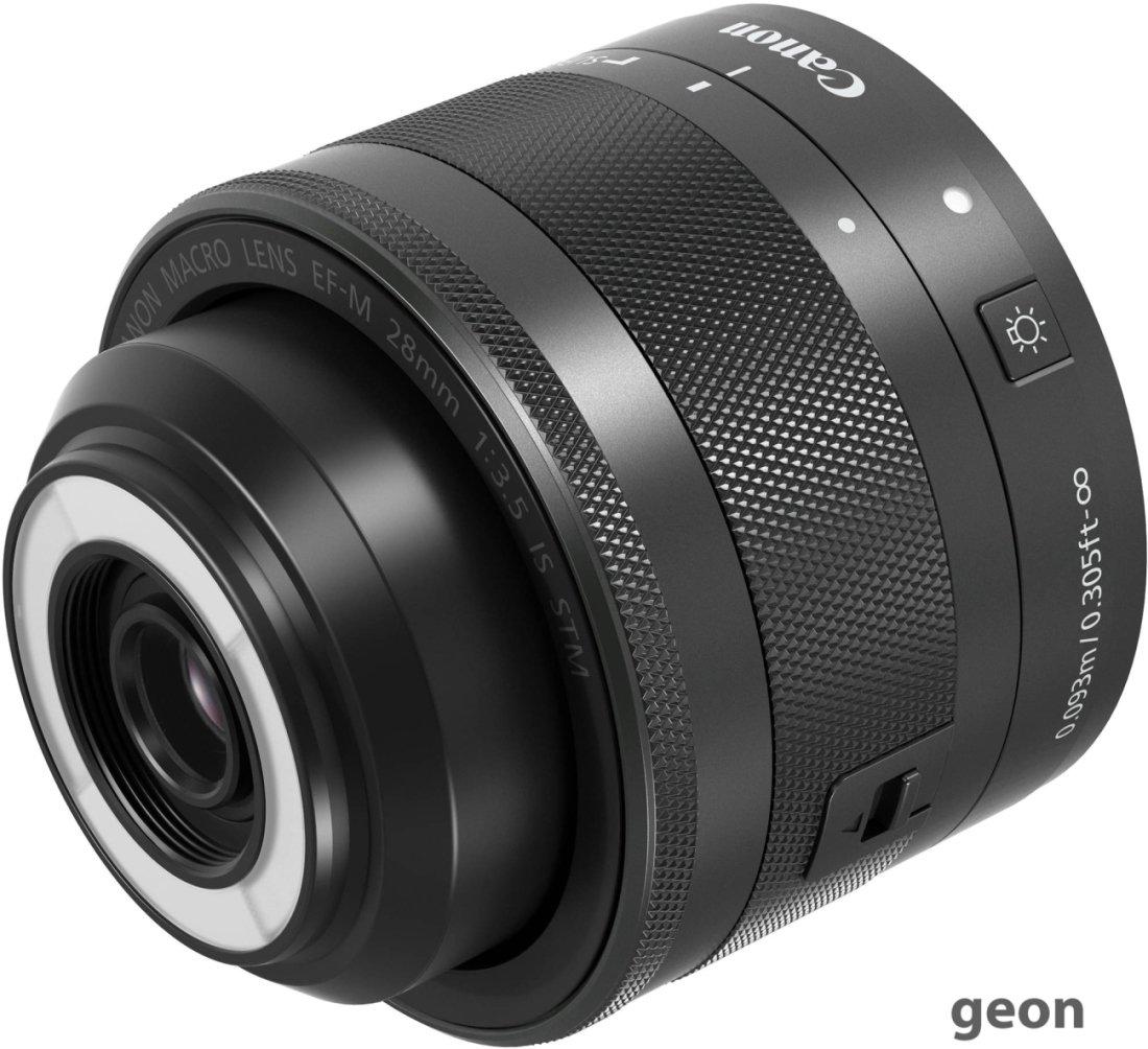 Объектив Canon EF-M 28mm f/3.5 Macro IS STM - фото 3 - id-p225148402