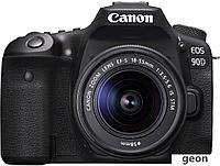 Зеркальный фотоаппарат Canon EOS 90D Kit 18-55mm IS STM (черный)