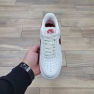 Кроссовки Nike Air Force 1 '07 Low Beige Red, фото 3