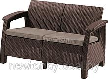 Садовый диван Keter Corfu Love Seat (коричневый)