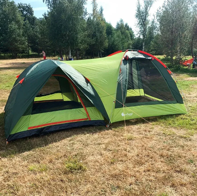 Палатка туристическая 4-х местная, MirCamping  2 в 1 с тамбуром-шатром, арт. 1005-4