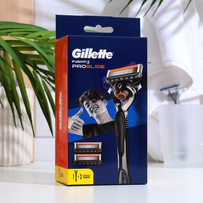 Набор Gilette Fusion ProGlide Flexball бритва с 1 сменной кассетой + сменные кассеты, 2 шт. - фото 3 - id-p225152520