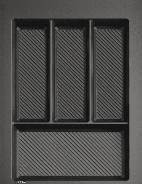 Лоток вкладыш для столовых приборов 400 TRAY 350*490 графит