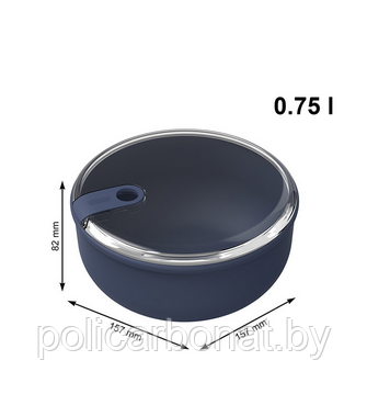 Пищевой контейнер круглый ELA 750 мл. темно-синий - фото 2 - id-p225152975