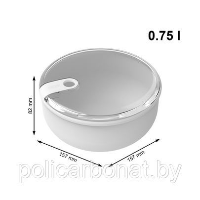 Пищевой контейнер круглый ELA 750 мл.,белый - фото 3 - id-p225152976