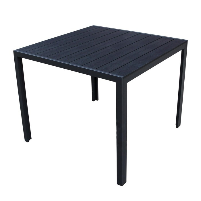 Стол квадратный, каркас черный, столешница поливуд, 90 х 90 х 74 см - фото 1 - id-p225153176