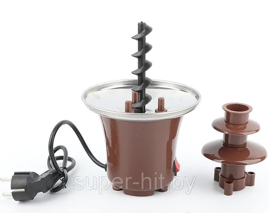 Шоколадный фонтан фондю Chocolate Fondue Fountain Mini - фото 5 - id-p225153603