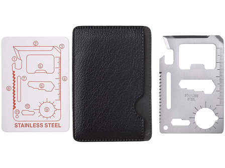 Инструмент многофункциональный в форме карты в чехле, фото 2