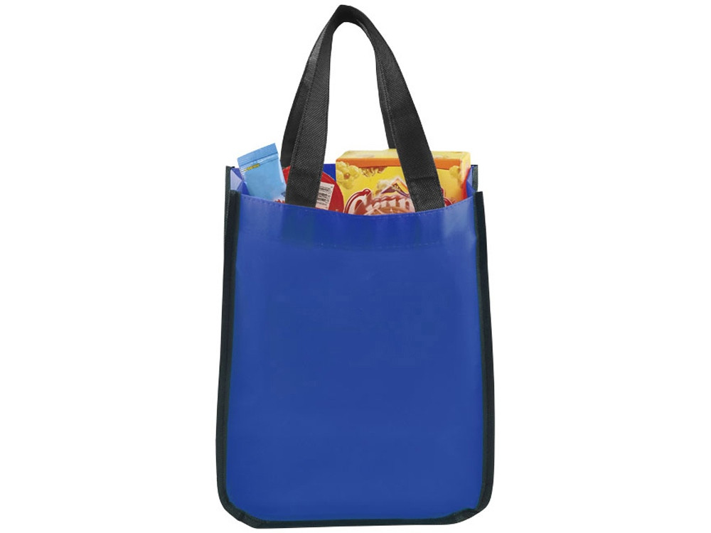 Маленькая ламинированная сумка для покупок, ярко-синий - фото 2 - id-p225153737