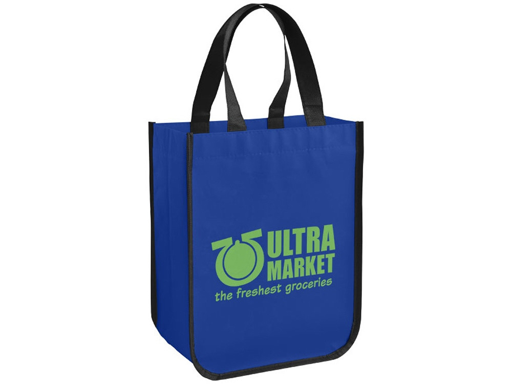 Маленькая ламинированная сумка для покупок, ярко-синий - фото 4 - id-p225153737