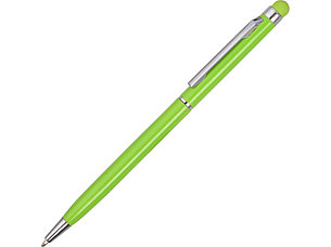 Ручка-стилус металлическая шариковая Jucy, зеленое яблоко, фото 2