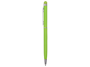 Ручка-стилус металлическая шариковая Jucy, зеленое яблоко, фото 2