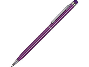 Ручка-стилус металлическая шариковая Jucy, фиолетовый, фото 2
