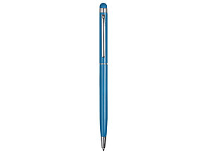 Ручка-стилус металлическая шариковая Jucy, голубой, фото 2
