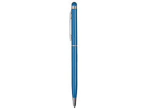 Ручка-стилус металлическая шариковая Jucy, голубой, фото 2