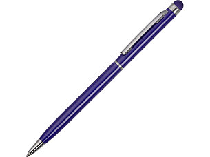 Ручка-стилус металлическая шариковая Jucy, темно-синий, фото 2