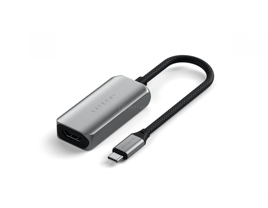 Переходник (адаптер) Satechi USB-C To HDMI 2.1 8K Adapter, Поддержка 8K/60Hz, Серый ST-AC8KHM - фото 1 - id-p225156121
