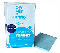 Пеленки впитывающие одноразовые для взрослых и детей Dr.Dinno Premium 60 х 90 см, 10 шт