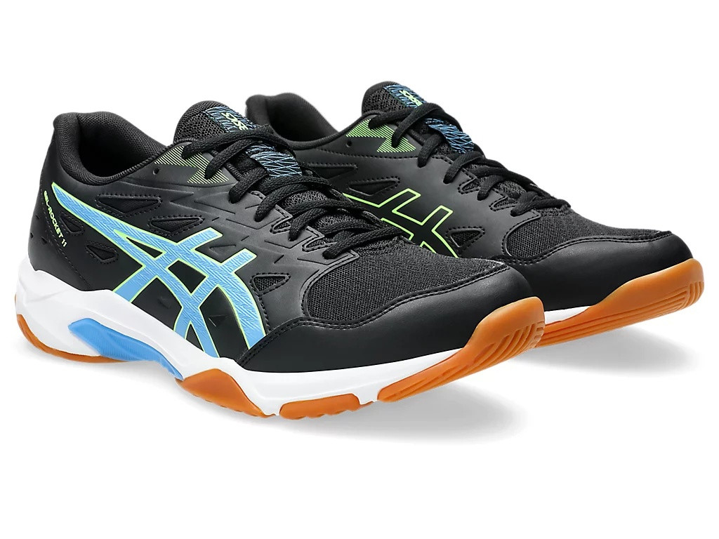 Волейбольные кроссовки мужские Asics Gel-Rocket 11, (чёрно-синие) - фото 1 - id-p225161969