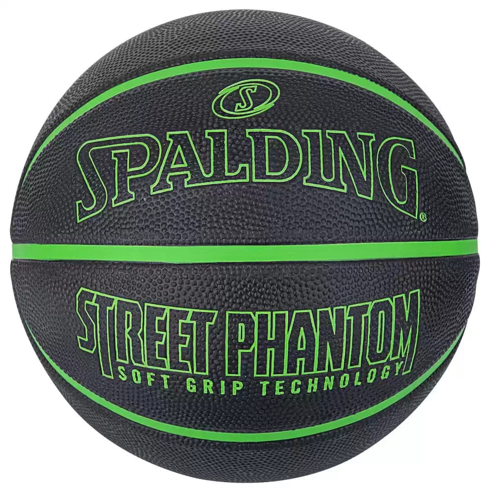 Мяч баскетбольный 7 SPALDING Phantom black-green - фото 1 - id-p225161976