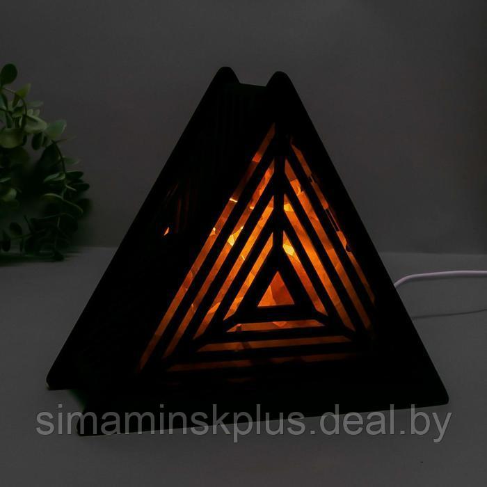 Соляной светильник с диммером "Пирамида" Е14 15Вт 1кг белая соль 17х19х7см - фото 9 - id-p225163125