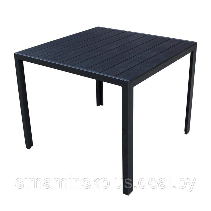 Стол квадратный, каркас черный, столешница поливуд, 90 х 90 х 74 см - фото 1 - id-p225163477