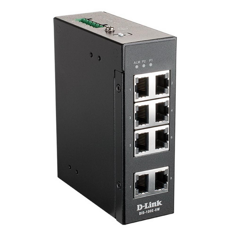 D-Link DIS-100E-8W/A1A Промышленный неуправляемый коммутатор с 8 портами 10/100Base-TX, функцией - фото 1 - id-p225163448