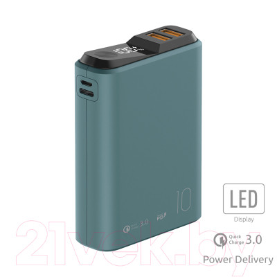 Портативное зарядное устройство Olmio QS-10 QuickCharge 10000mAh 22.5W - фото 6 - id-p225167544