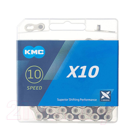 Цепь для велосипеда KMC X10 1/2"X11/128"X116L - фото 2 - id-p225170007