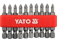 Бита PH1х50мм 1/4" (10шт.) S2 HRC58-62 (YT-0477) YATO