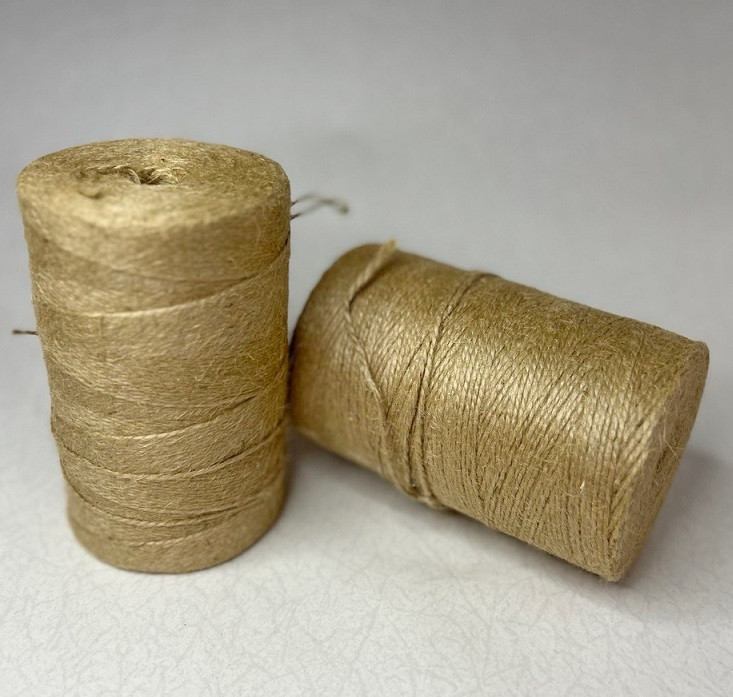Шпагат джутовый 2ниточный, полированный (1,0кг, 840м.)