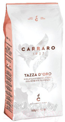 Кофе в зернах Carraro Tazza D`oro 90% арабика, 10% робуста - фото 1 - id-p225179834