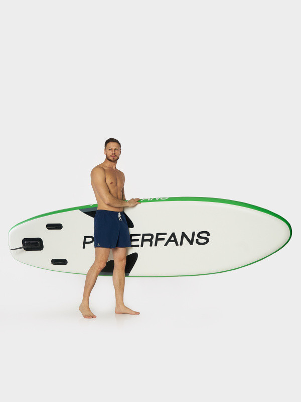 Сапборд SUP Board POWERFANS (320х84х15), арт. TA004-003 (зеленый) - фото 2 - id-p225179960