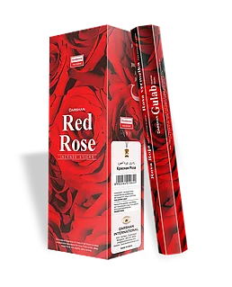 Благовония Red Rose Красная роза, шестигранник, Darshan