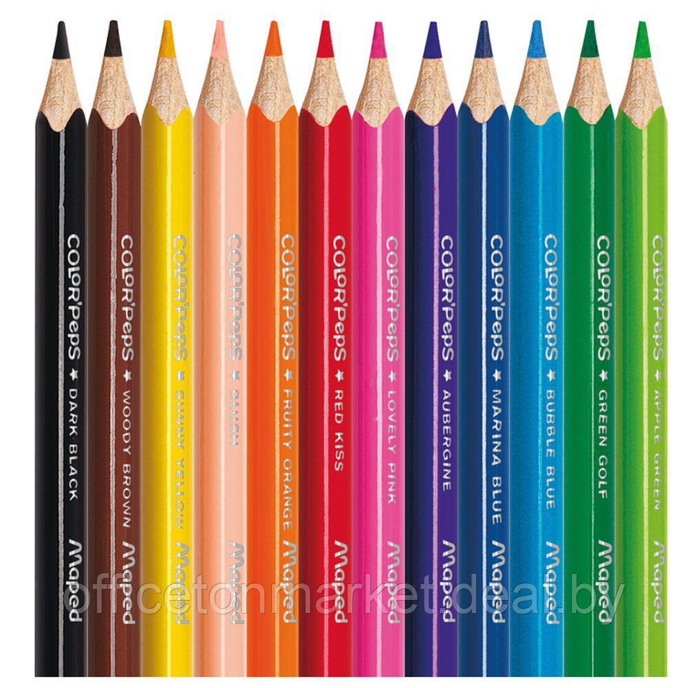 Цветные карандаши Maped "Color Peps" мини, 12 цветов - фото 2 - id-p137124092