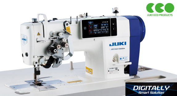 JUKI LH-4578CFFF0B двухигольная прямострочная швейная машина челночного стежка, цифровая - фото 1 - id-p225184802