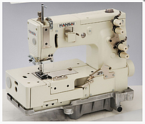 KANSAI-SPECIAL-HDX-1102  Двухигольная машина двойного цепного стежка с плоской платформой для стачивания сверх