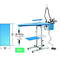 Складная прямоугольная гладильная доска с подогревом, вытяжкой, парогенератором на 4,5 л, утюгом регулируется