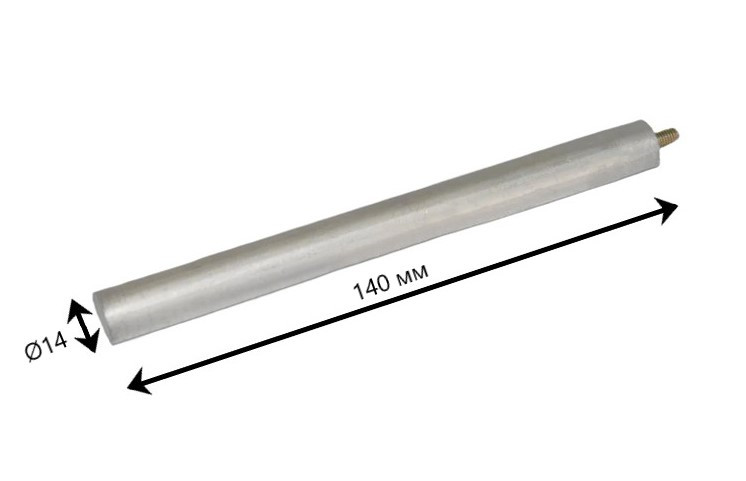 WTH334UN Магниевый анод для водонагревателя М4, 140*14 мм, шпилька 20 мм) - фото 1 - id-p225186974