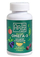 Биологически активная добавка к пище Вкусная Омега-3 для детей и подростков со вкусом вишни и мультифрукт, 150
