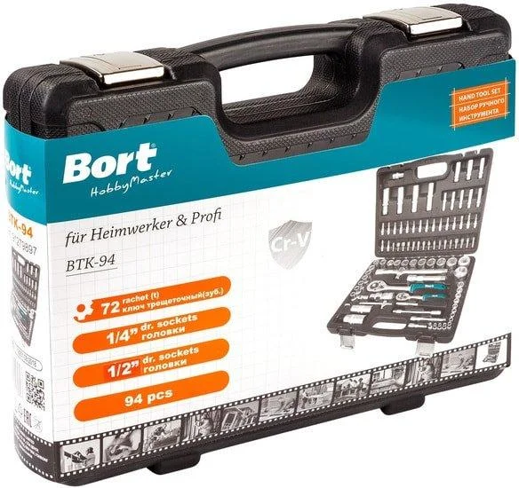 Универсальный набор инструментов Bort BTK-94 (94 предмета) - фото 4 - id-p225187579