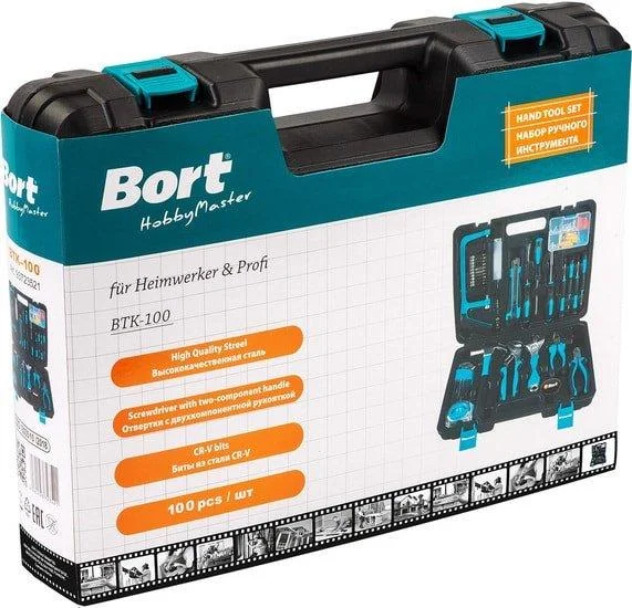 Универсальный набор инструментов Bort BTK-100 (100 предметов) - фото 4 - id-p225187580